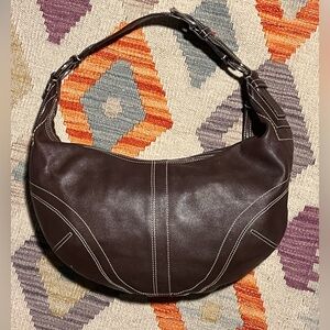 SOLD- Coach Vintage Brown Leather Hobo Bag  Vintage Y2K